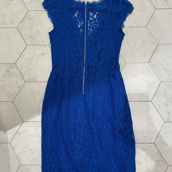 Bright Blue Aritzia Babaton Lace Dress - Picture 3 of 9